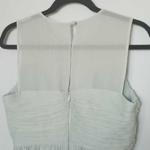 J.Crew NWT Romantic Dusty Shale Clara Illusion Chiffon Sleeveless Dress size 8 - Picture 6 of 9